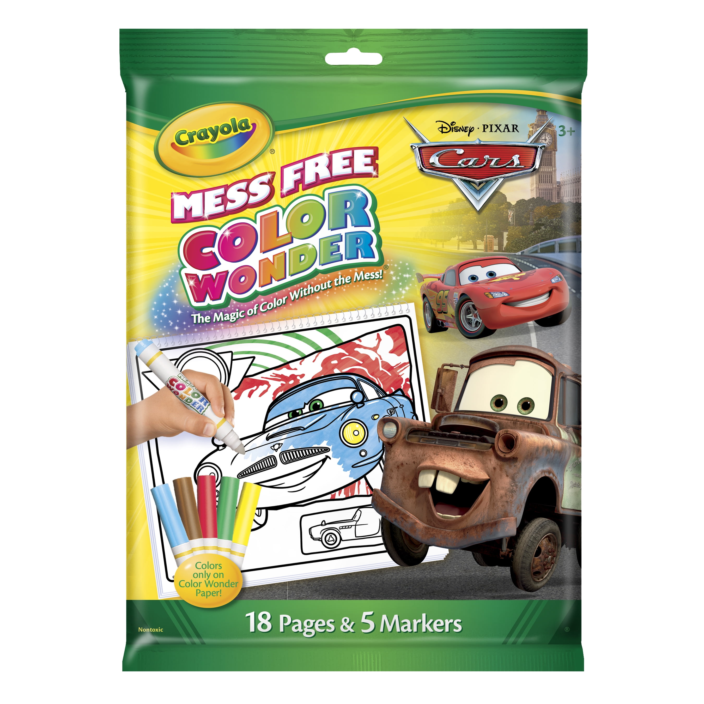 Crayola 18Page Disney Cars Drift Color Wonder Coloring Pad and 5 Color