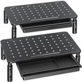 thumbnail image 2 of Zimilar 2 Pack Support de Moniteur avec Tiroir - Support de Moniteur Réglable en Hauteur avec Maille Étoile Unique, Support de Moniteur en Métal pour Ordinateur Portable Notebook Imprimante, 2 of 4