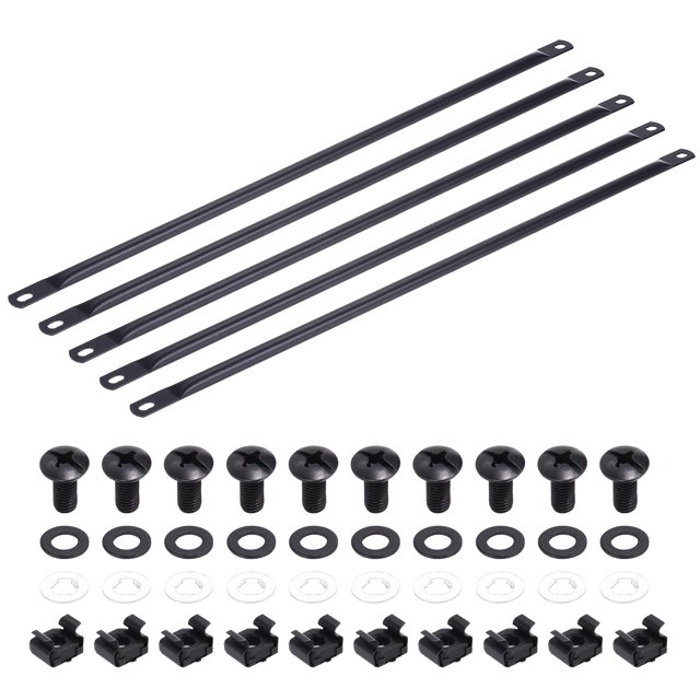 Uxcell 1U Horizontal Cable Managers, 5 Pack 19 Inch Rack Cable Bar Rack Mount Cord Management Metal Wire Organizer