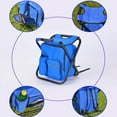 thumbnail image 6 of Dengmore Fishing Backpack Chair Seat with Cooler Bag Compact Folding Hiking Camping Stool Portable Insulated Cooler Picnic Bag Beach Chair Backpack Stool Heavy Duty, 6 of 7