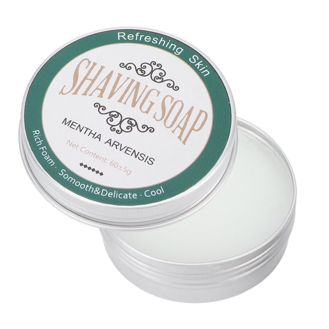 Savon à Raser, Adoucissant Barbe Longue Durée 60g Savon à Raser pour Tous Types de Peau pour Hommes