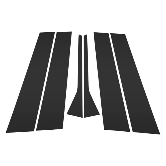 Unique Bargains Door Pillar Window Trim Front Rear Left Right for Volkswagen Jetta 2006-2010 Anti Scratch Sticker Pillar Posts Door Outer Exterior Cover Black 6 Pcs