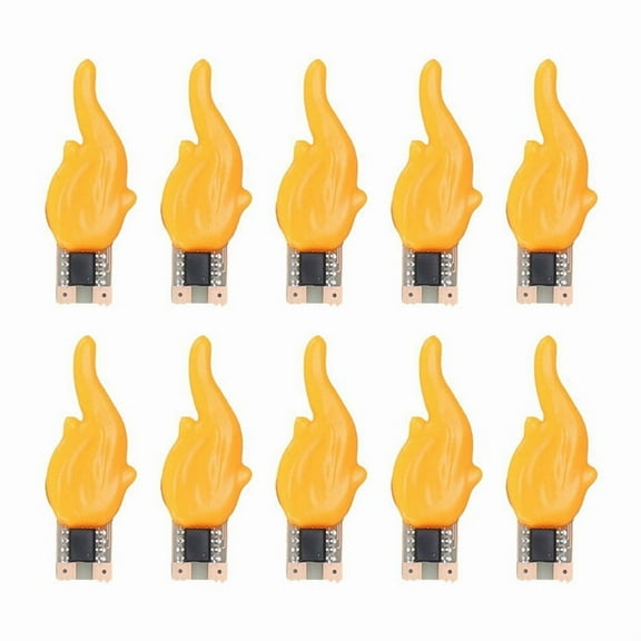 LED Flash Candle Flame Light 1800K Warm White Birthday Camping Bulb Decorative Accessorie 10Pcs
