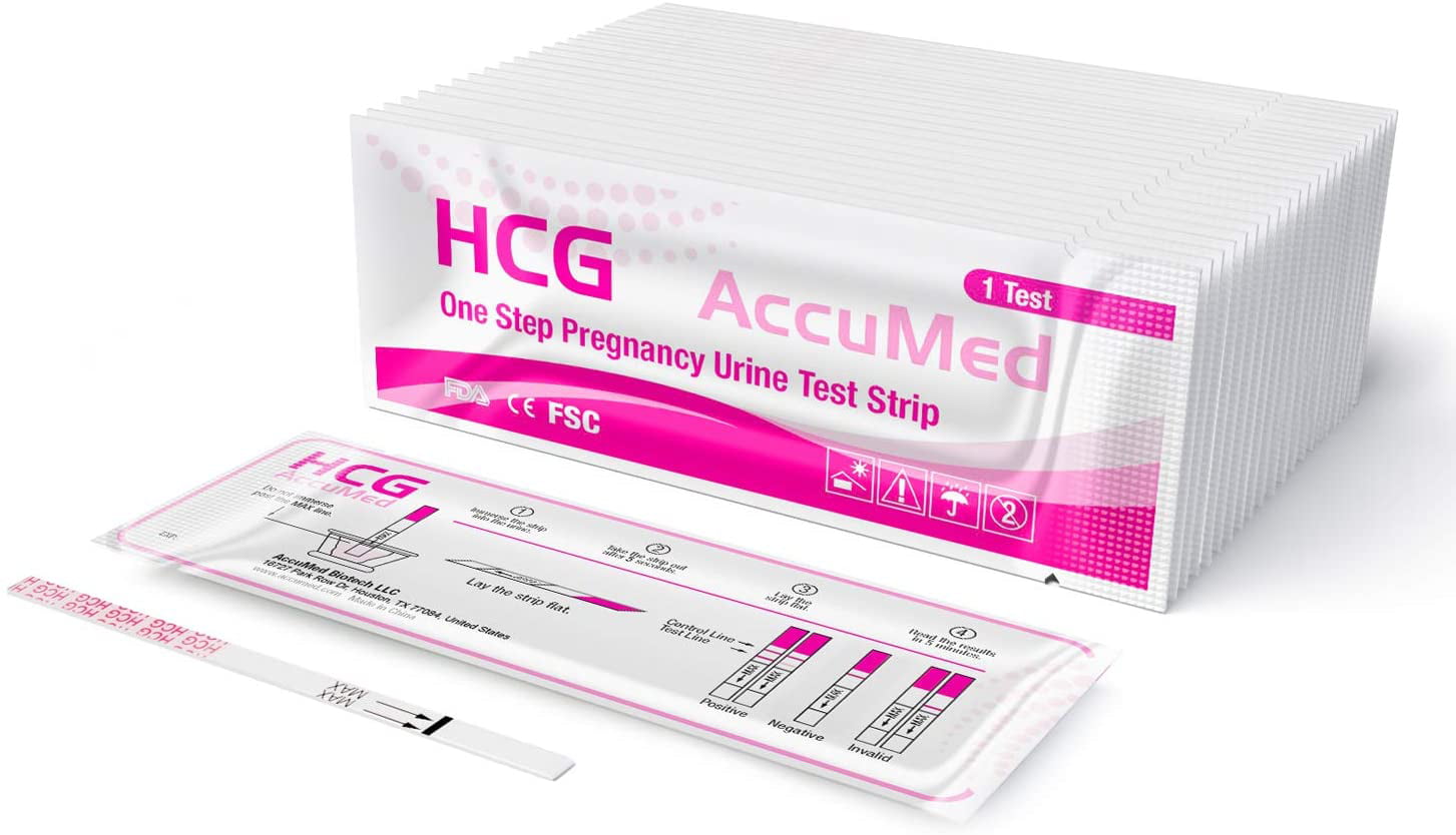 AccuMed 25-Count Ovulation Test Strips Expires 5/2020 Over 99% Accurate Clear and Accurate Results LH 