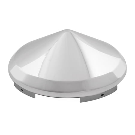 Grand General 10700 Chrome Universal Front Cone Hub Cap with 7/16  Lip and 6 Notches