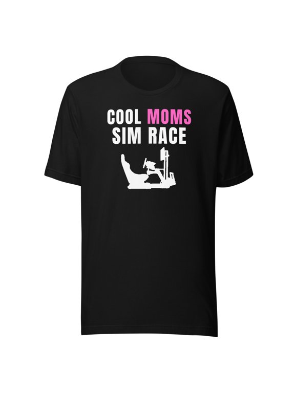 Cool Moms Sim Race, Car Racing Sim, Funny Sim Racer, Sim Racing Cockpit, Motorsport Simulation, Funny Gaming Esport, Car Racing Gamer (Black, M)