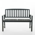 thumbnail image 2 of LifeSky Acacia Wood Outdoor Bench for Farmhouse Patio Backyard: Comfortable Seating for 2-3 Adults, 48.8\" Sturdy Stable Design Durable Natural Weather Resistant - 35.8\" Height Dark Gray, 2 of 11