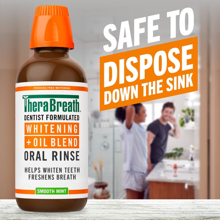 TheraBreath Whitening + Oil Blend Oral Rinse, 10 fl oz photo 4