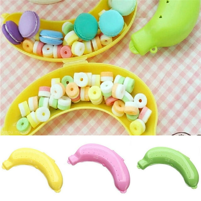 Oleegame 1 Pce Rangement de Produits Porte-Repas Rangement Protecteur de Bananes Boîte à Fruits Étui 3 Couleurs Mignonnes Contenant Rangement Alimentaire