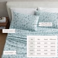thumbnail image 5 of Great Bay Home Flower Printed Microfiber Sheet Set (Queen, Snowy Botanical), 5 of 8