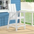 thumbnail image 2 of Sonerlic 2 Peaks Adirondack Chair, Patio Bar Stool Furniture for Outdoors,White, 2 of 8
