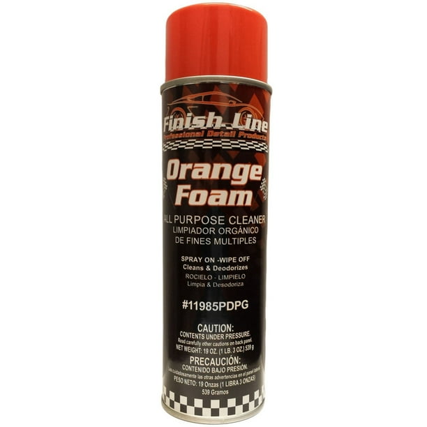 Finish Line Orange Foam All Purpose Cleaner For Cars or Home