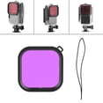 thumbnail image 3 of Filtro de cámara de buceo, 3 colores impermeables a prueba de polvo filtros de lentes de fotografía de vídeo para accesorios de videocámaras Actio Púrpura Macarena Lente de la cámara de buceo, 3 of 7