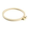thumbnail image 2 of Plastic Embroidery Hoops Imitation Bamboo Circle Stitch Hoop Ring with Iron Screw for Embroidery and Stitch White 17.5x16x1cm, 2 of 3