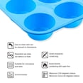 thumbnail image 4 of Molde para muffins de silicona Apuakthei, molde para muffins antiadherente de 12 tazas, molde para muffins gigante, molde para muffins de silicona, molde para muffins sin BPA para hornear muffins,, 4 of 5
