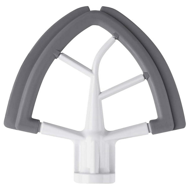 4.5/5 Quart Aluminum Flex Edge Beater Compatible with Kitchenaid Tilt-Head Stand Mixer, Heavy-Duty Paddle with Silicon Scraper, Flat Beater Blade Replacement
