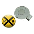 thumbnail image 4 of Railroad Crossing Traffic Sign Train Golf Hat Clip With Magnetic Ball Marker, 4 of 6
