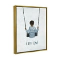 thumbnail image 5 of Stupell Industries I am Kind Motivational Child Playing on Swing Graphic Art Metallic Gold Floating Framed Canvas Print Wall Art, Design by Sally Swatland, 5 of 5