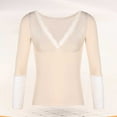 thumbnail image 4 of Ropa interior térmica Minnieouse para mujer jersey forro terciopelo cuello en V otoño invierno color de piel XXL, 4 of 6