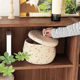 thumbnail image 3 of Small Rope Basket with Lid,Small Round Woven Storage Basket with Lid for Organizing, Small Decorative Toy Basket, 3 of 5