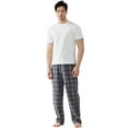 thumbnail image 4 of Onimisc Mens Pajama Pants Flannel Plaid Cotton Sleep Lounge Pants Warm Sleepwear Pants PJ Bottoms with Pockets and Button Fly, 1 Pack, 4 of 6