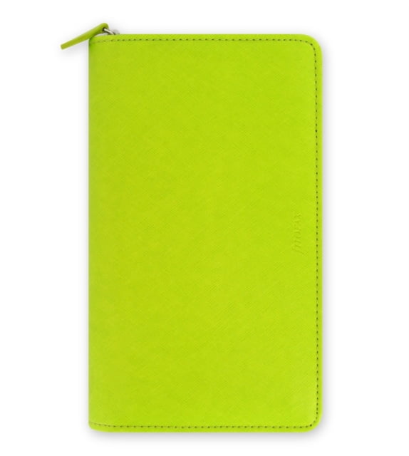 Filofax Saffiano Zippered Diary - Compact Black Organizer With RFID Protection, Weekly Planner Included
