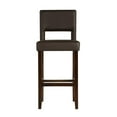 thumbnail image 3 of Riverbay Furniture 30" Upholstered Contemporary Wood Bar Stool in Brown, 3 of 13