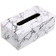 thumbnail image 1 of Dispensador de cajas de pañuelos rectangulares CARBONLIKE en cuero Pu, para la familia, la oficina, estante blanco, 1 of 2