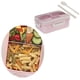 thumbnail image 3 of Contenedor Bento portátil de gran capacidad de 1000 ml con juego de cubiertos Rosado, 3 of 9
