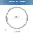 thumbnail image 4 of Pawfly 3 Inch Loose Leaf Binder Rings Large Book Rings, 12 Pieces, 4 of 10