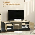 thumbnail image 4 of HOMCOM TV Cabinet Entertainment Center with 2 Cable Managements Natural, 4 of 10