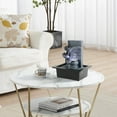 thumbnail image 5 of BEAMNOVA 10.6"Tall Tabletop Water Fountain, 3-Tier Flowing Bowls Waterfall Desktop Fountain Indoor Decor, White Light, 5 of 8