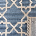 thumbnail image 4 of SAFAVIEH Courtyard Carol Geometric Indoor/Outdoor Area Rug, Blue/Beige, 7'10" x 7'10" Round, 4 of 8