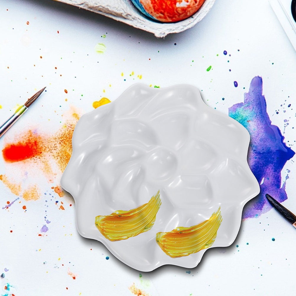 Raindrops 2-Pack White Painting Palettes for Kids, 1.2 x 20.5 x 20.5 cm, Ideal Plates for Art, Craft, and Painting Projects