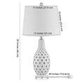 thumbnail image 5 of Safavieh Lighting Collection Harlem White Ceramic 26-inch Bedroom Living Room Home Office Desk Nightstand Table Lamp (LED Bulb Included), 5 of 5