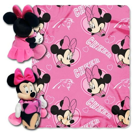 Carolina Panthers Minnie Mouse Pillow / Throw Combo