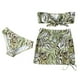thumbnail image 1 of Traje de baño con tiras cruzadas para mujer con almohadilla en el pecho sin aros Estampado de leopardo Falda de bikini con tiras sexy Traje de tres piezas Fridja  nalpqowj23160, 1 of 4