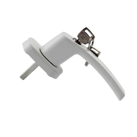 White Aluminum Alloy Window Handle With Lock Universal Door Turning Handle Key Locking Double Glazing Security Door LockTool