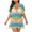 Green, variant on Riecok Pool Cover Up for Women Short Sleeve Hollow out Split Swimsuit Cover Ups Summer Beach Vacation Tops