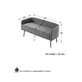 thumbnail image 2 of Upholstered Bench for Bedroom or Entryway, with Low Backrest and Armrests, 2 of 10