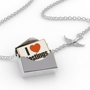 Locket Necklace I Love Hastings region: South East England, England in a silver Envelope Neonblond