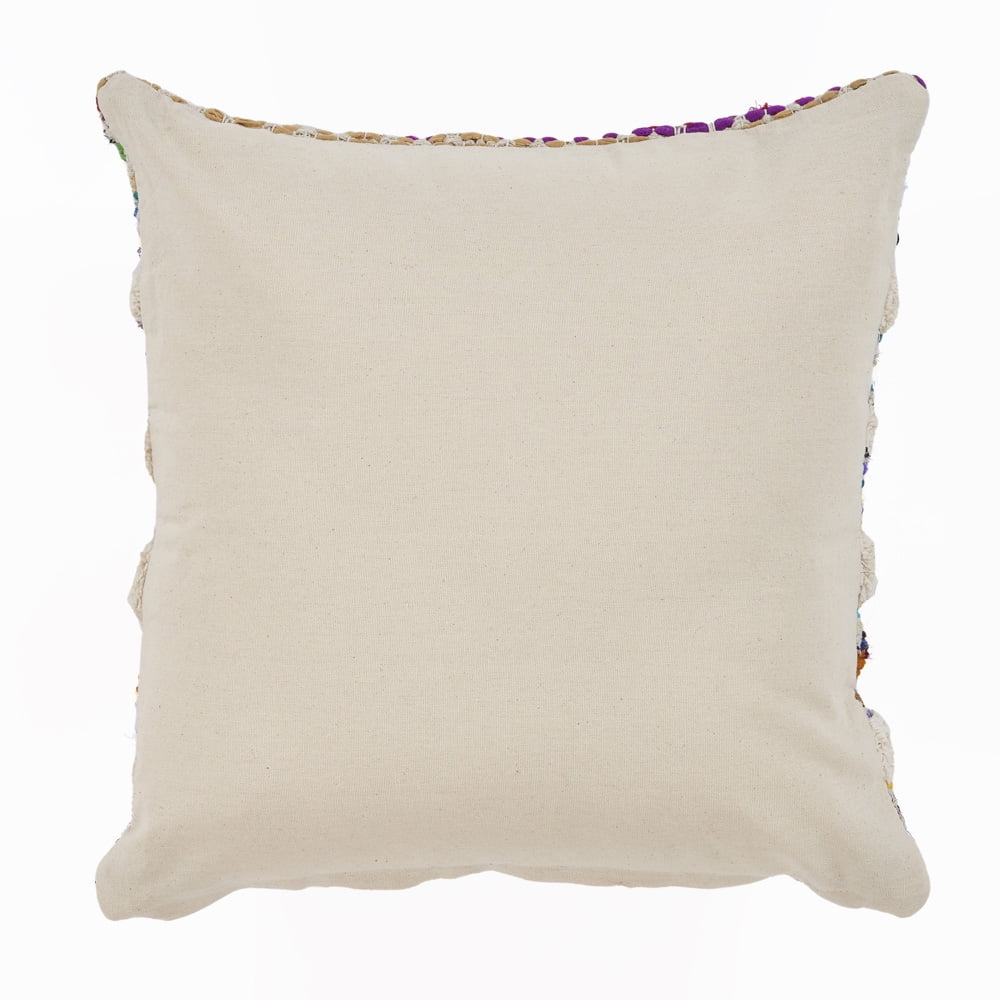 Harlow Hill Nomad 18" x 18" Striped Adult Decorative Throw Pillow Cover, Off White/Multicolor