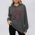 thumbnail image 2 of Boston Print Hoodies for Women Long Sleeve Hooded Sweatshirt Fall Casual Pullover Sweater, 2 of 4