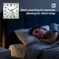 thumbnail image 4 of Sage Green Eucalyptus Wooden Wall Clock Silent Non Ticking, Farmhouse Botanical Leaves Square Wall Clocks Battery Operated, Decor Clock for Home Office, Living Room, Kitchen, 12 Inch, 4 of 9