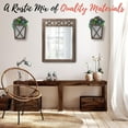 thumbnail image 2 of Autumn Alley Farmhouse Bathroom Mirror - Rustic Mirror - Vanity, Bathroom & Bedroom Mirror Wall - Small Size: 20" x 28", Brown, 2 of 7