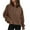 Coffee, variant on Autumn And Winter New Women's Sports Half Zip Yoga Wear Loose Stand Up Collar Sweater Extra Long Sweatshirt Knitted Jacket Women Womens Casual Pullover Tops Rose Hoodie Hooded Pullover Women Long