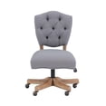 thumbnail image 3 of Riverbay Furniture Transitional Fabric Tufted Swivel Office Chair in Gray, 3 of 14