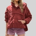 thumbnail image 2 of RQYYD Women's Quilted Pullover Puffer Jacket Oversized Long Sleeve Hooded Coats Winter Warm Lightweight Outwear with Pocket, 2 of 7