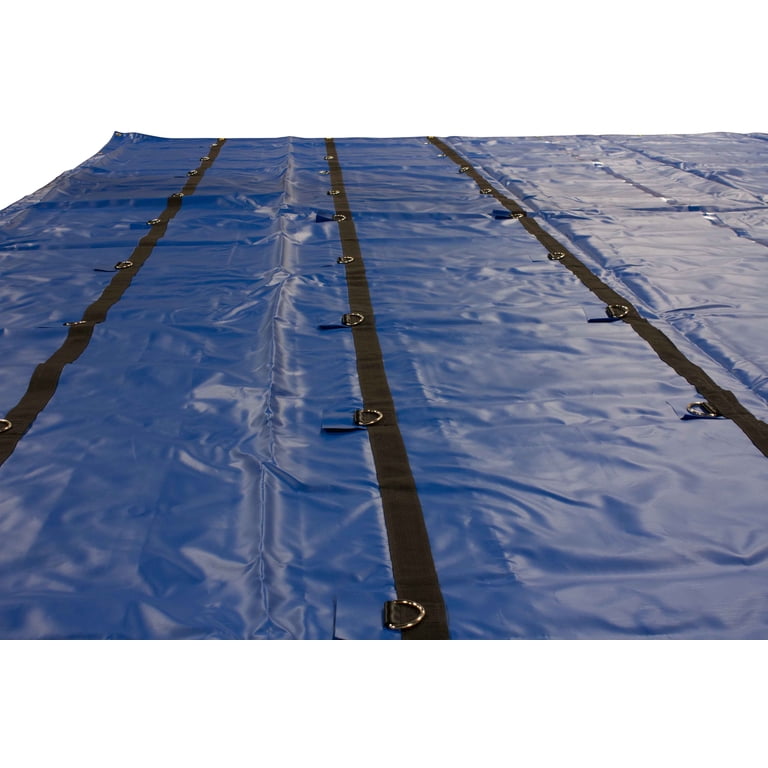 Super Light 14 Oz Lumber Tarp – 24x18 Feet, 8-Foot Drop With Flap, Black, D-Rings 2 thumbnail image