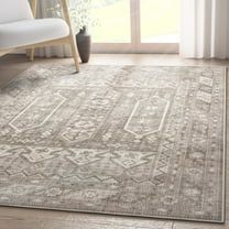 Well Woven Apollo Praha Vintage Tribal Beige Flatweave 5'3" x 7'3" Area Rug